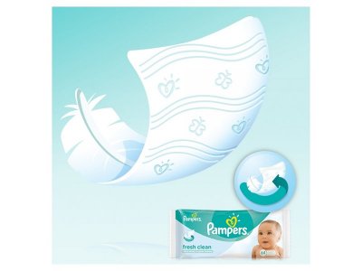 Салфетки влажные Pampers Baby Fresh Clean, 128 шт. 1-00000233_5