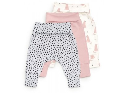 Брюки Happy Baby трикотажные, 3 шт. розовый/серый/белый 100228420