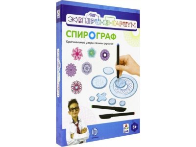 Набор для опытов и экспериментов 1Toy Экспериментариум, Спирограф 1-00228924_1