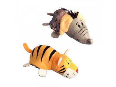 Игрушка 1Toy Вывернушка Блеск с пайетками Слон-Тигр, 12 см 1-00228931_1