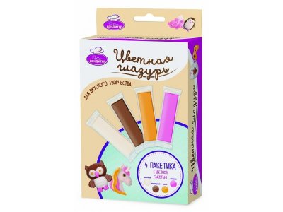 Набор Шеф-Кондитер Цветная глазурь для вкусного творчества 4 цвета, 4*40 г 1-00228976_1