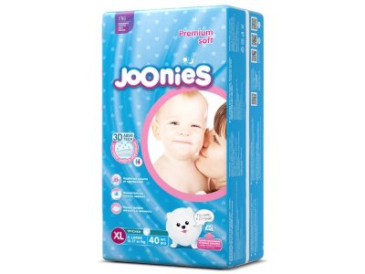 Подгузники-трусики Joonies Premium Soft размер XL, 12-17 кг, 40 шт. 1-00229603_1