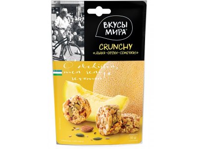 Снеки Вкусы Мира, Crunchy Дыня, орехи, семечки 50 г 1-00229979_1