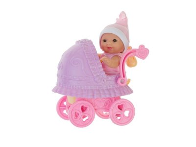 Пупс S+S Toys, Заботливая мама, в коляске 7 см 1-00218478_1