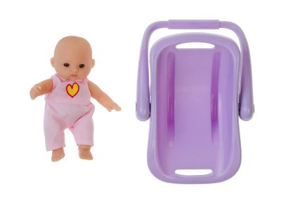 Пупс S+S Toys, Заботливая мама, в переноске 7 см 1-00224301_2