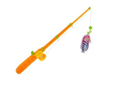 Игра S+S Toys, Магнитная рыбалка в комплекте с оранжевой удочкой и пятью рыбками 1-00228113_2
