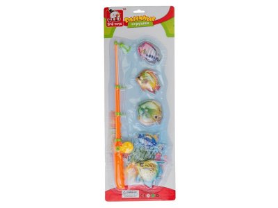 Игра S+S Toys, Магнитная рыбалка в комплекте с оранжевой удочкой и пятью рыбками 1-00228113_3