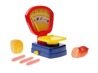 Игрушка S+S Toys, Весы с набором продуктов (сыр, колбаса, 3 сосиски) 1-00228115_1