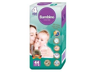 Подгузники Bambino Maxi 7-18 кг, 44 шт. 1-00230116_1