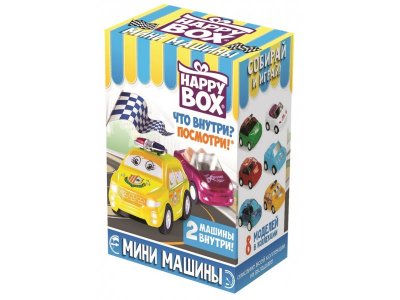 Карамель Happy Box Мини машины, с игрушками 18 г 1-00230258_1