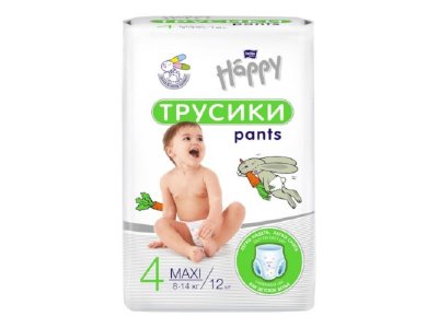 Подгузники-трусики Bella Baby Happy Pants Maxi, 8-14 кг, 12 шт. 1-00230417