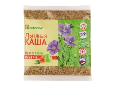 Каша Здоровка, льняная Абрикос, яблоко, белый лен, 180 г 1-00231049_1