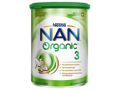 Молочко Nestle NAN 3 детское Organic 400 г 1-00231620_1