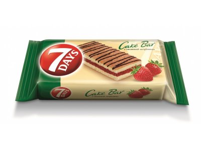 Пирожное бисквитное 7Days Cake Bar неглазированное с начинкой клубника 30 г 1-00233965_1