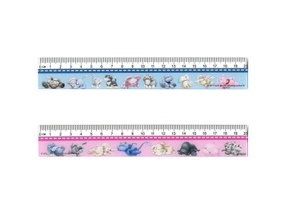 Линейка пластиковая Action! Tatty Teddy & Blue nose Friends, с рисунком, 20 см 1-00234002_1