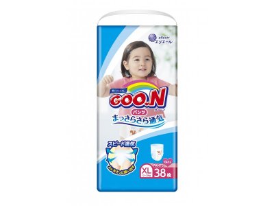 Подгузники-трусики для девочек Goon XL, 12-20 кг, 38 шт. 1-00006007_1