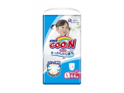 Подгузники-трусики для девочек Goon L, 9-14 кг, 44 шт. 1-00006011_1