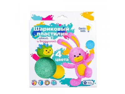 Пластилин Genio Kids шариковый, 4 цвета 1-00235129_1