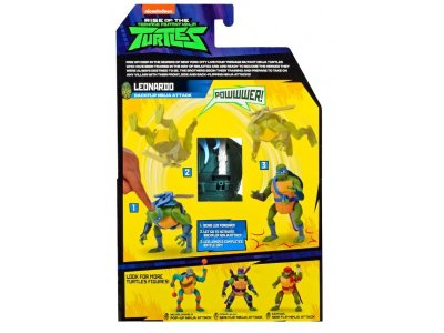 Фигурка интерактивная Черепашки-ниндзя, серия ROTMNT Леонардо ниндзя-атака, 15 см 1-00235345_2