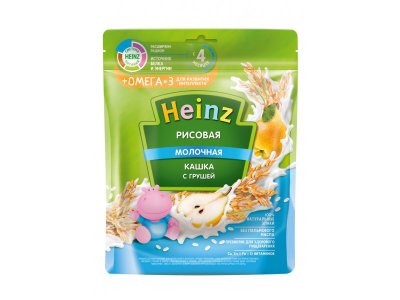 Каша Heinz, молочная рисовая с грушей 200 г, пауч 1-00236225_2