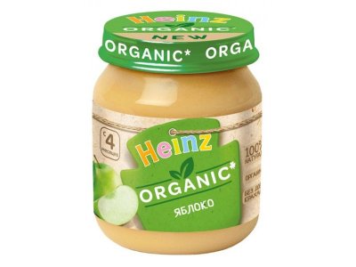 Пюре Heinz Organic Яблоко 120 г, стекло 1-00236227_1