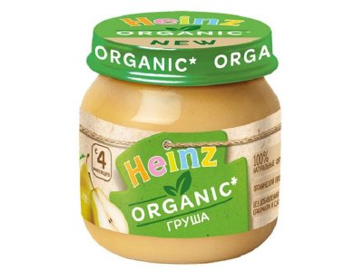 Пюре Heinz Organic Груша 80 г, стекло 1-00236230_1