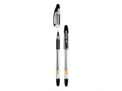 Ручка гелевая Magtaller черная, 0.5 mm, с резиновым упором, 2 шт. 1-00236459_1