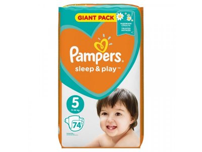 Подгузники Pampers Sleep & Play, 11-16/18 кг 5 размер, 74 шт. 1-00061351_8