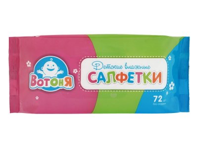 Салфетки влажные Votonia.ru детские без отдушки, 72 шт. 1-00194791_2