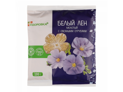 Лен белый Здоровка молотый с овсяными отрубями 200 г 1-00237920_1
