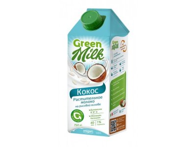Напиток Green Milk растительный Кокос 750 мл 1-00237924_1