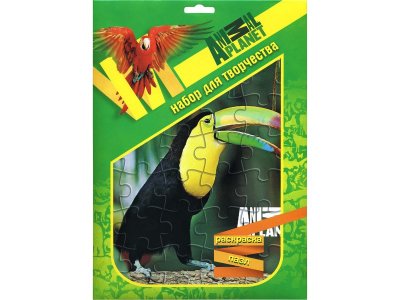 Раскраска-пазл Action!, Animal Planet Тукан 20*26 см 1-00238344_1
