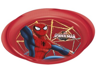 Тарелка Stor пластиковая с ручками (для СВЧ), Человек-паук Красная паутина 1-00238895_1