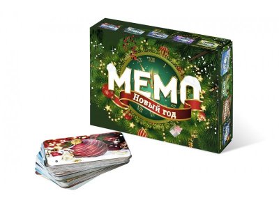 Игра настольная Нескучные игры, Мемо Новый год + подвес на елку в подарок 1-00239049_2