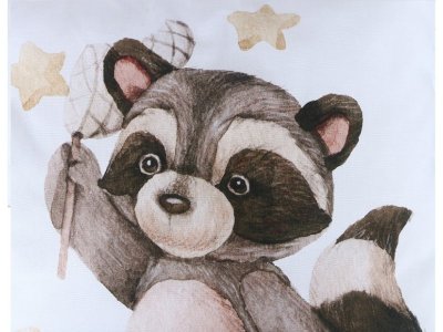 Комплект Моей крохе, Енот, 12 бортиков, постельное белье, балдахин 1-00226620_3