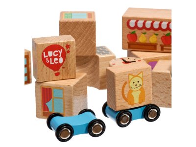 Игрушка из дерева Lucy&Leo, Кубики малый набор 15 шт. 1-00241605_5