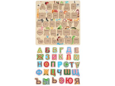 Игрушка из дерева Lucy&Leo, Рамка-вкладыш Алфавит 1-00241614_2