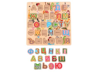 Игрушка из дерева Lucy&Leo, Рамка-вкладыш Алфавит 1-00241614_3