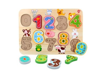 Игрушка из дерева Lucy&Leo, Рамка-вкладыш Цифры 1-00241615_1