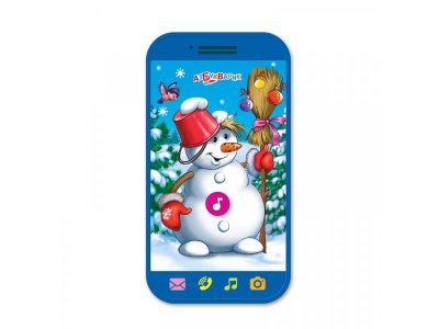 Игрушка Азбукварик, Веселый снеговик (Мини-смартфончик) 1-00241622_1