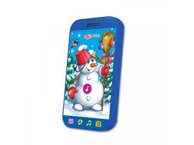 Игрушка Азбукварик, Веселый снеговик (Мини-смартфончик) 1-00241622_2