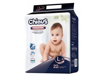Подгузники-трусики Chiaus Cottony Soft L, 9-14 кг, 22 шт. 1-00242729_1