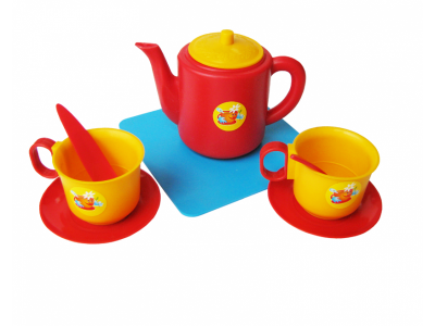 Набор Пластмастер, Чашки с чайником на подставке, 5 предметов 1-00001031_2