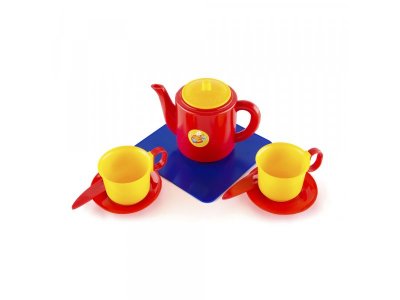Набор Пластмастер, Чашки с чайником на подставке, 5 предметов 1-00001031_3