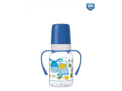 Бутылочка Canpol Cheerful тритановая с ручками и силиконовой соской, 120 мл 1-00240386_5