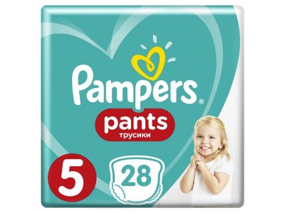 Подгузники-трусики Pampers Pants 12-17 кг, размер 5, 28 шт. 1-00184034_1