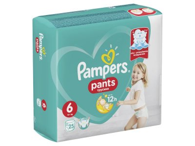 УЦЕНКА! Подгузники-трусики Pampers Pants 15+ кг, размер 6, 25 шт. 1-00184035_2