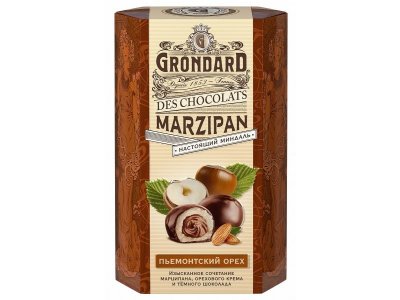 Конфеты Grondard глазированные Пьемонтский орех с ореховой начинкой, 140 г 1-00247343_1