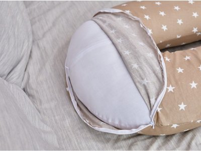 Наволочка Mama Relax для подушки для беременных, U340 Звездочки кофе 1-00247515_3
