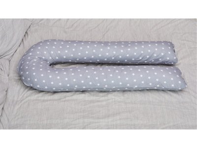 Наволочка Mama Relax для подушки для беременных, U340 Звездочки серые 1-00247517_1